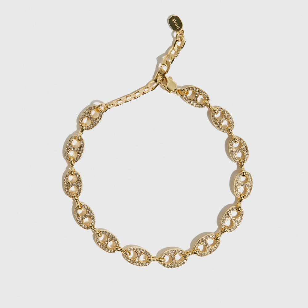 Coffee Beans Pavé Anklet